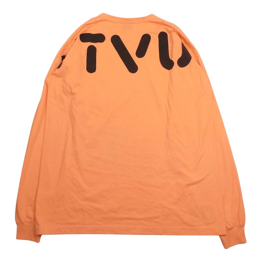 WTAPS ダブルタップス 191ATDT-CSM07 WORF. DESIGN LS バックプリント ロング Tシャツ オレンジ系 02【中古】
