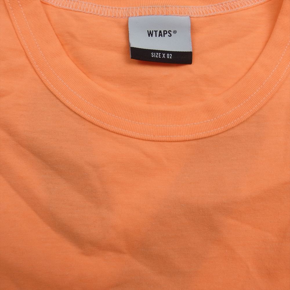 WTAPS ダブルタップス 191ATDT-CSM07 WORF. DESIGN LS バックプリント ロング Tシャツ オレンジ系 02【中古】