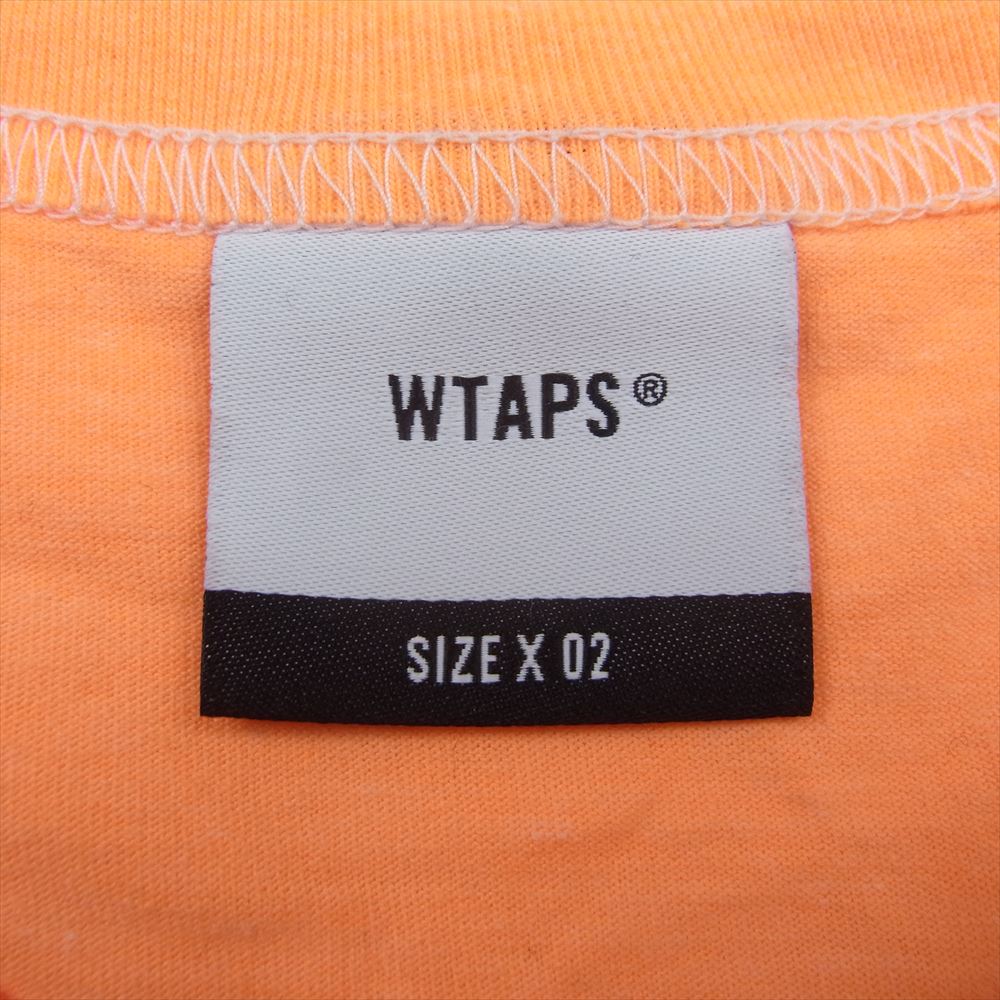 WTAPS ダブルタップス 191ATDT-CSM07 WORF. DESIGN LS バックプリント ロング Tシャツ オレンジ系 02【中古】