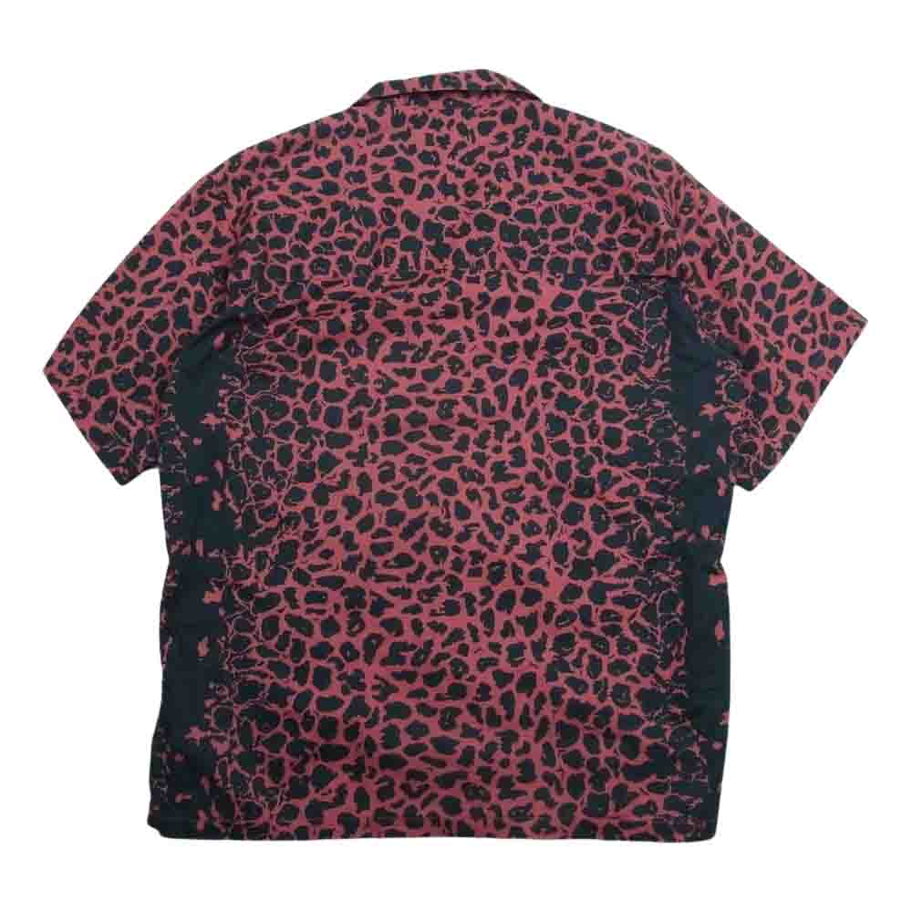 WTAPS ダブルタップス 211TQDT-SHM05 NIGHT VISION SS／COTTON コットン レオパード 総柄 オープンカラー 半袖  ピンク系 02【中古】