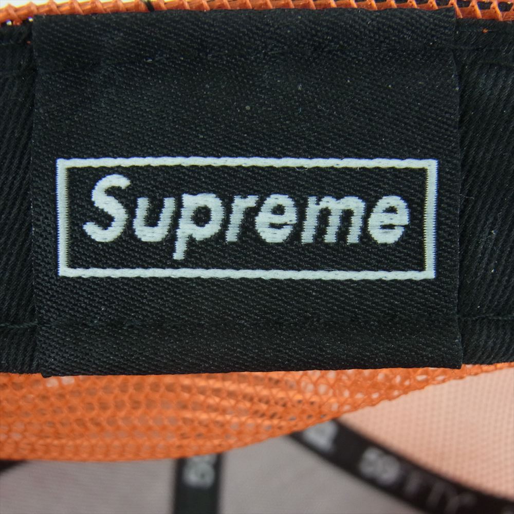 Supreme シュプリーム 23SS New Era Box Logo Mesh Back ニューエラ バック メッシュ ボックスロゴ キャップ 帽子 オレンジ系 58.7cm【中古】