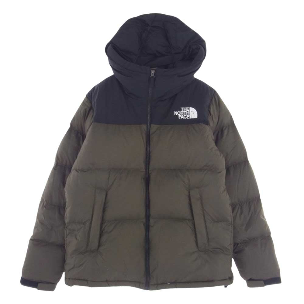 THE NORTH FACE ノースフェイス 21AW  ND92041R　 Nuptse Hoodie ヌプシフーディー ダウン ジャケット カーキ系 ブラック系 XL【中古】