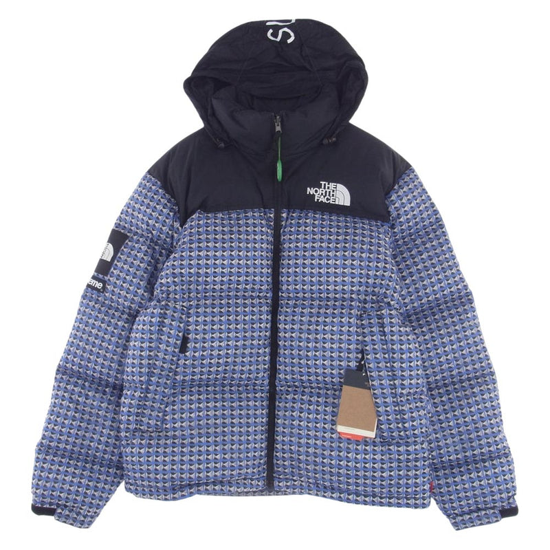 Supreme シュプリーム 21SS THE NORTH FACE Studded Nuptse Jacket スタッズ ヌプシ ジャケット ブルー系 M【極上美品】【中古】