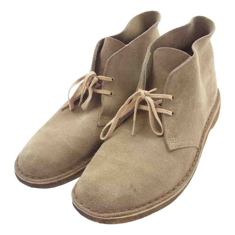 Clarks クラークス 13292 DESERT BOOT スエード デザート チャッカ グレープソール ブーツ ベージュ ブラウン系 9.5【中古】