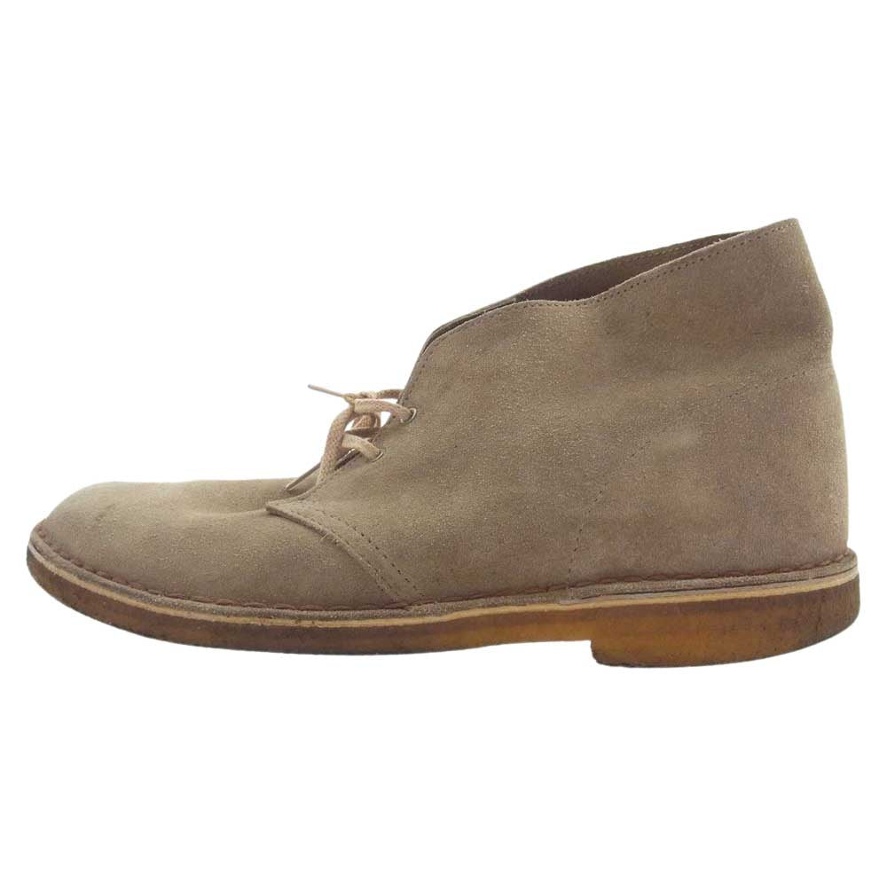 Clarks クラークス 13292 DESERT BOOT スエード デザート チャッカ グレープソール ブーツ ベージュ ブラウン系 9.5【中古】