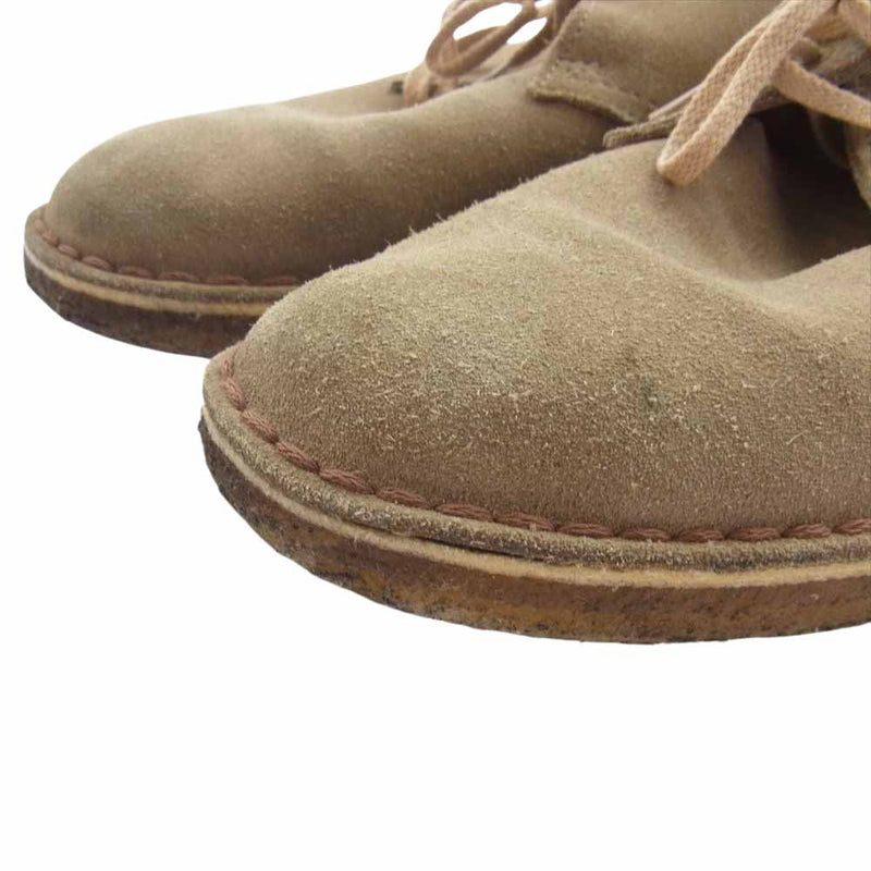 Clarks クラークス 13292 DESERT BOOT スエード デザート チャッカ グレープソール ブーツ ベージュ ブラウン系 9.5【中古】