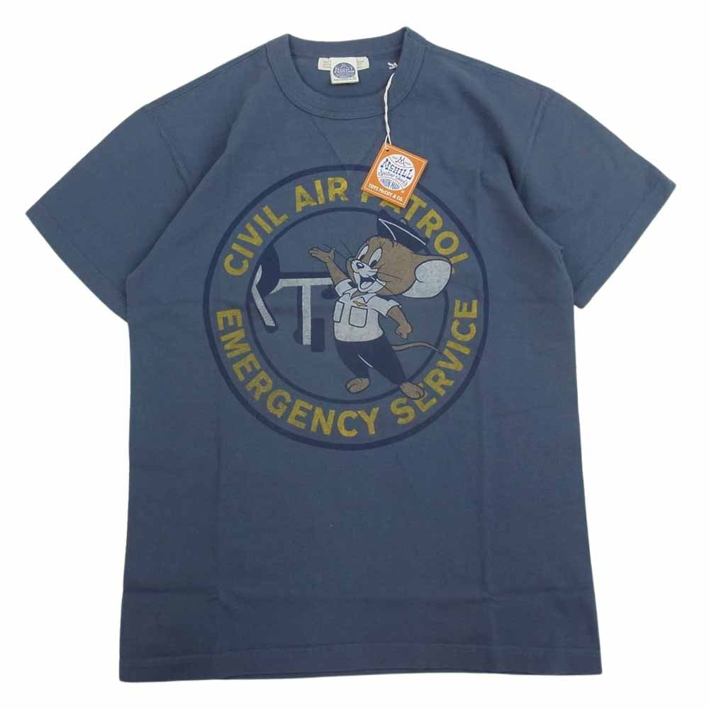 TOY'S McCOY トイズマッコイ TMC2013 MILITARY TEE SHIRT WARNER BROS TOM&JERRY CIVIL AIR PATROL ワーナーブラザーズ トムとジェリー シビル エア パトロール ミリタリー 半袖 Tシャツ ネイビー系 S【新古品】【未使用】【中古】