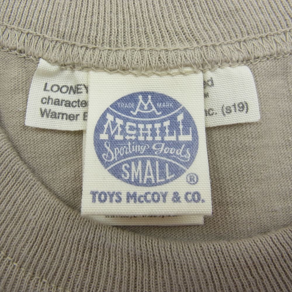 TOY'S McCOY トイズマッコイ TMC1905 MILITARY TEE SHIRT BUGS BUNNY GAS CREW バッグスバニー ガスクルー プリント ミリタリー 半袖 Tシャツ ベージュ系 S【新古品】【未使用】【中古】