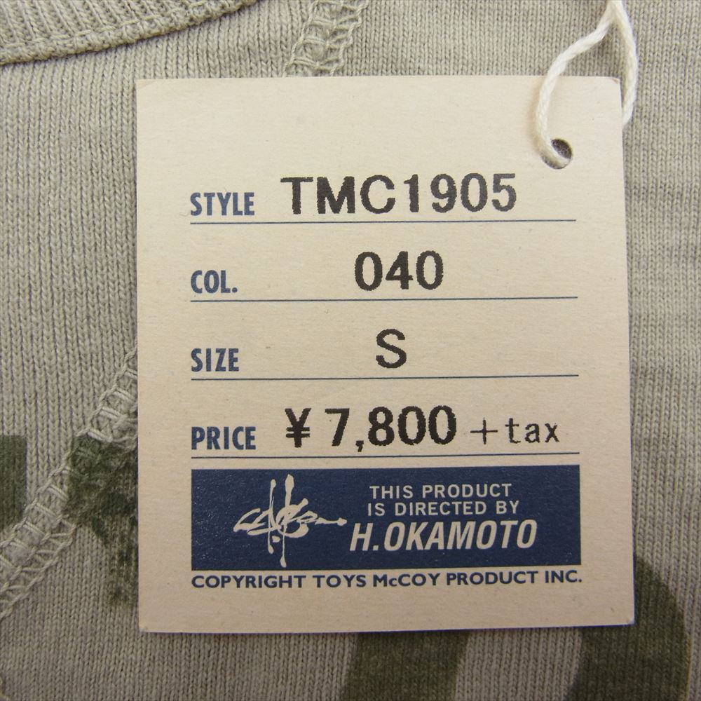 TOY'S McCOY トイズマッコイ TMC1905 MILITARY TEE SHIRT BUGS BUNNY GAS CREW バッグスバニー ガスクルー プリント ミリタリー 半袖 Tシャツ ベージュ系 S【新古品】【未使用】【中古】