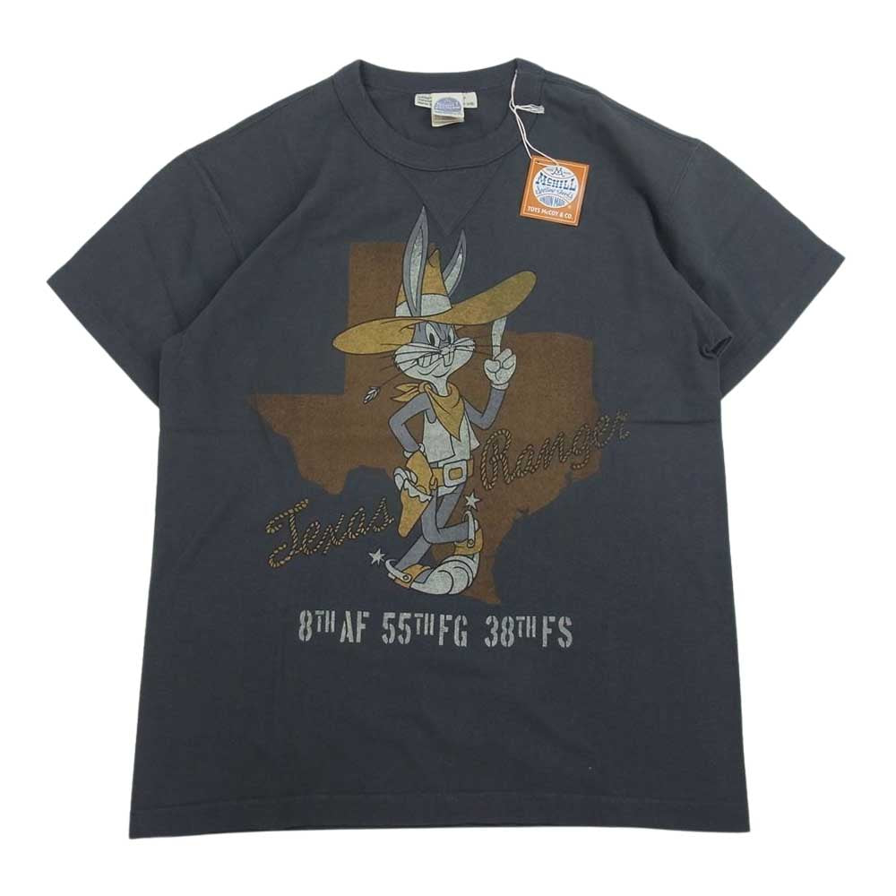 TOY'S McCOY トイズマッコイ TMC1815 MILITARY TEE SHIRT TEXAS RANGER BUGS BUNNY バッグスバニー テキサス レンジャー ミリタリー 半袖 Tシャツ グレー系 S【新古品】【未使用】【中古】