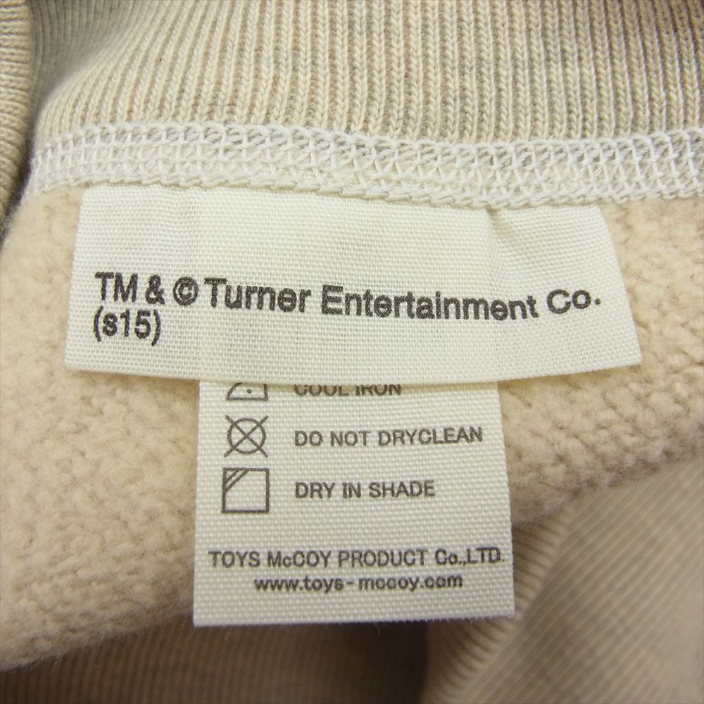 TOY'S McCOY トイズマッコイ TMC1553 Eyes OF THE Fleet 両Vガゼット TOM & JERRY トムとジェリー ミリタリー スウェット トレーナー ベージュ系 34【中古】