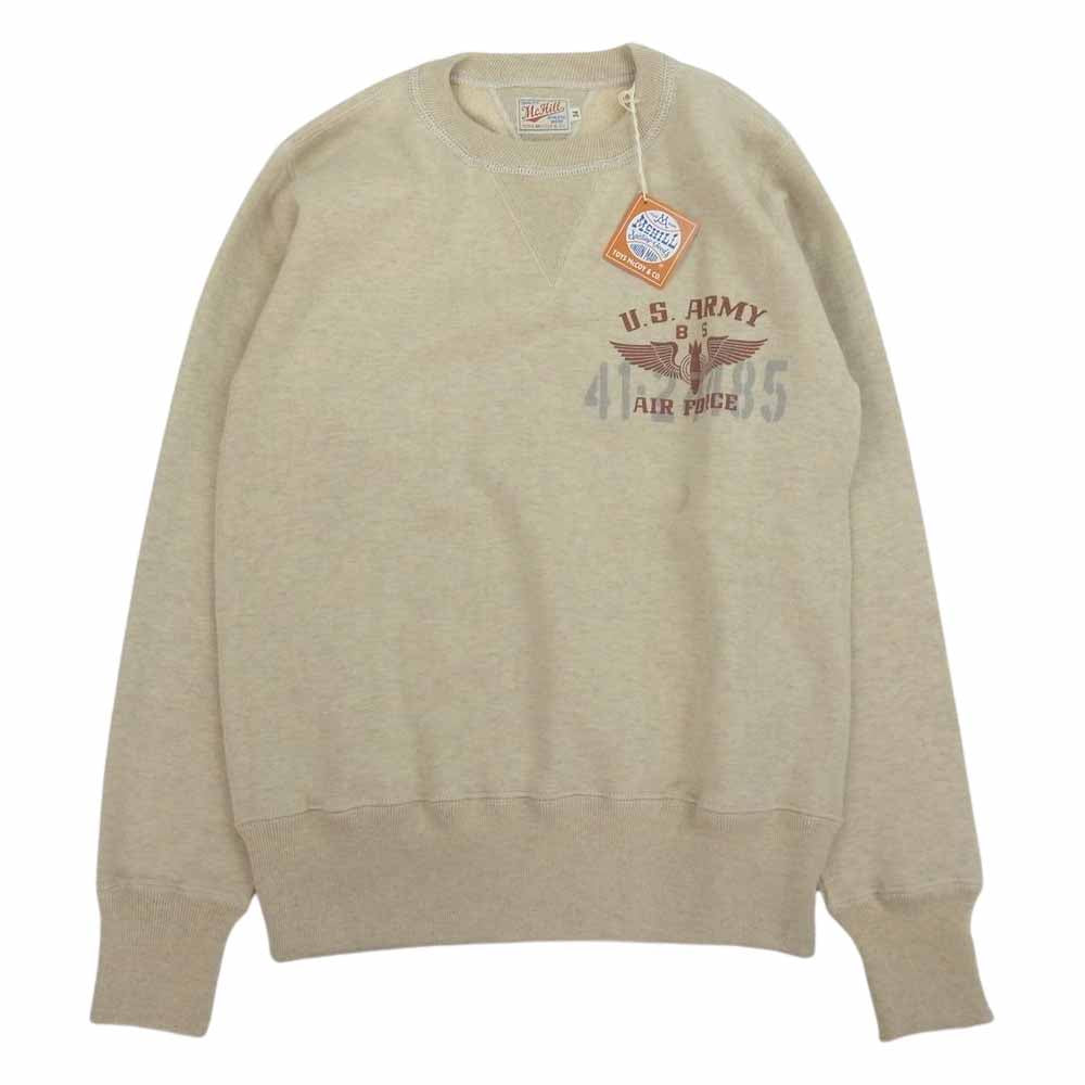 TOY'S McCOY トイズマッコイ TMC1462 McHill USAAF BS 両V スウェット トレーナー ベージュ系 34【新古品】【未使用】【中古】