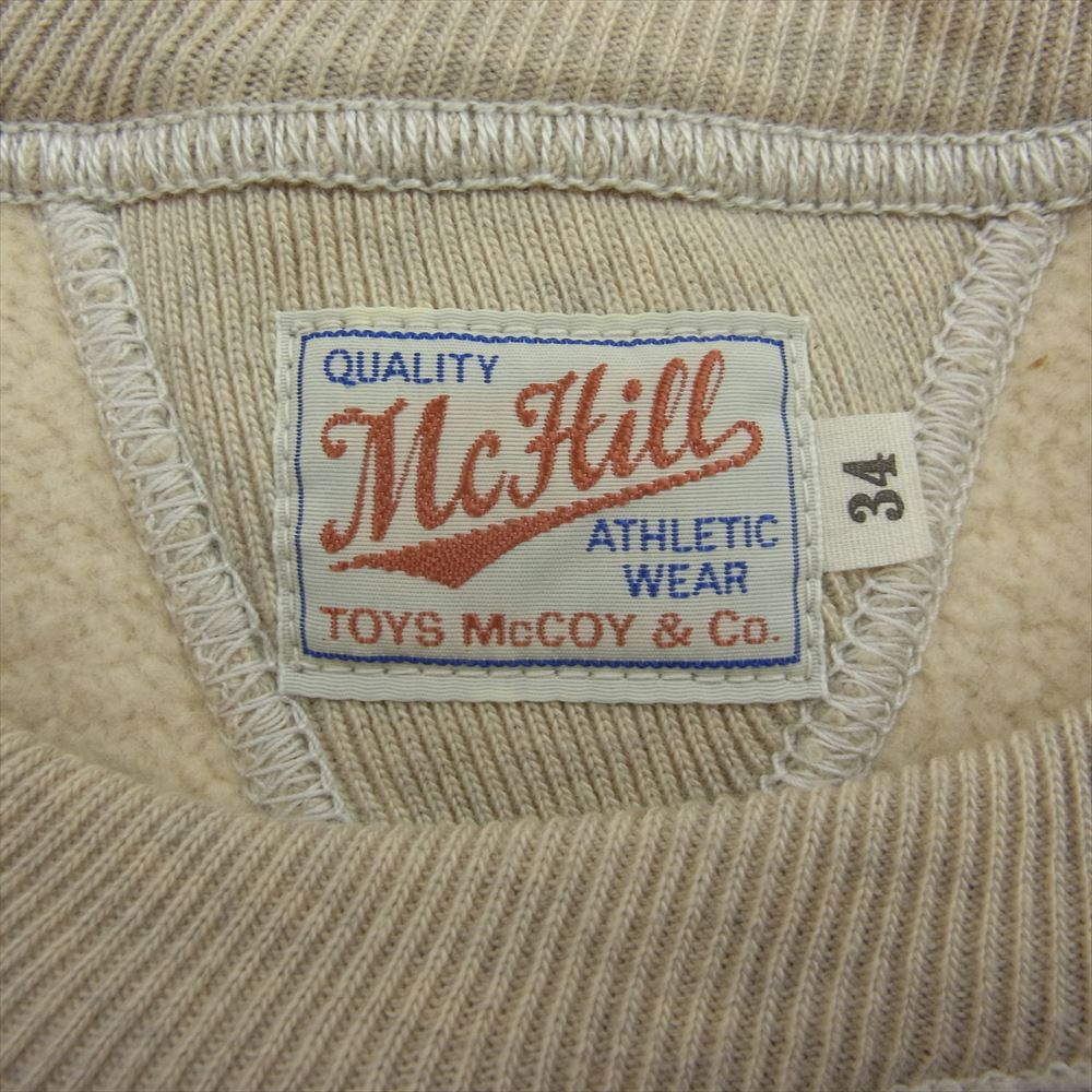 TOY'S McCOY トイズマッコイ TMC1462 McHill USAAF BS 両V スウェット トレーナー ベージュ系 34【新古品】【未使用】【中古】