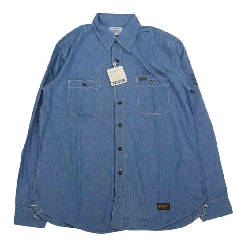 TOY'S McCOY トイズマッコイ TMS2103 MILITARY CHAMBRAY SHIRTUSS SAN PABLO ステンシル ミリタリー シャンブレー シャツ インディゴブルー系 17【新古品】【未使用】【中古】