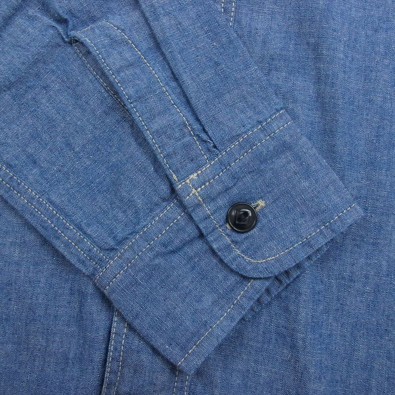 TOY'S McCOY トイズマッコイ TMS2103 MILITARY CHAMBRAY SHIRTUSS SAN PABLO ステンシル ミリタリー シャンブレー シャツ インディゴブルー系 17【新古品】【未使用】【中古】