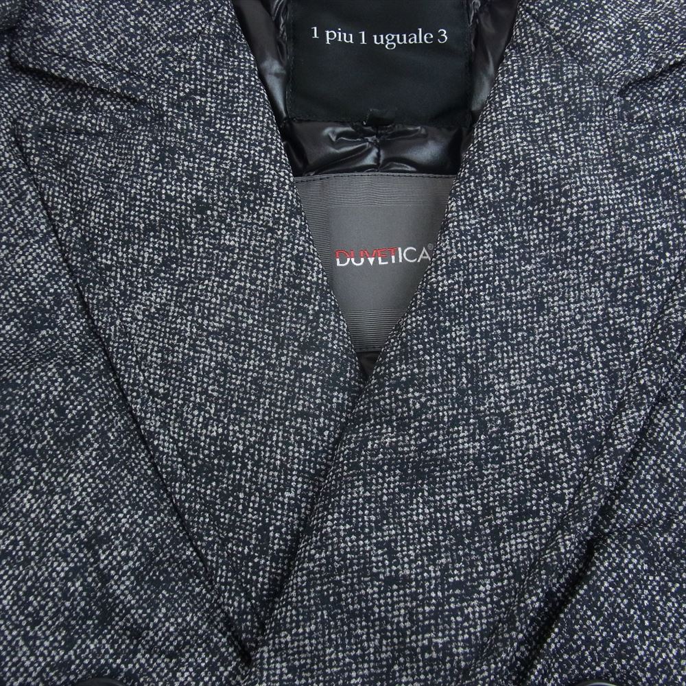 1piu1uguale3 ウノピュウノウグァーレトレ MRC040 POE037 × DUVETICA デュベティカ CHESTER COAT LIMONTA JAQUARD NYLON リモンタ ダウン チェスターコート ブラック系 3【中古】