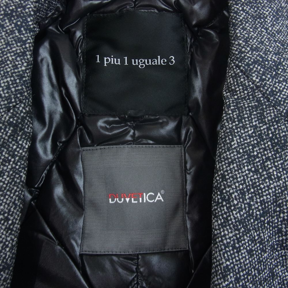 1piu1uguale3 ウノピュウノウグァーレトレ MRC040 POE037 × DUVETICA デュベティカ CHESTER COAT LIMONTA JAQUARD NYLON リモンタ ダウン チェスターコート ブラック系 3【中古】