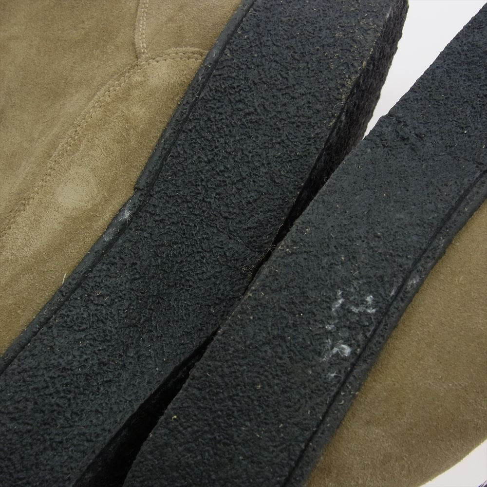 1piu1uguale3 ウノピュウノウグァーレトレ SANDERS サンダース 英国製 19AW 2092DLS CURLING ZIP BOOTS BY 別注 ムートン ブーツ ライトブラウン系 7インチ【美品】【中古】