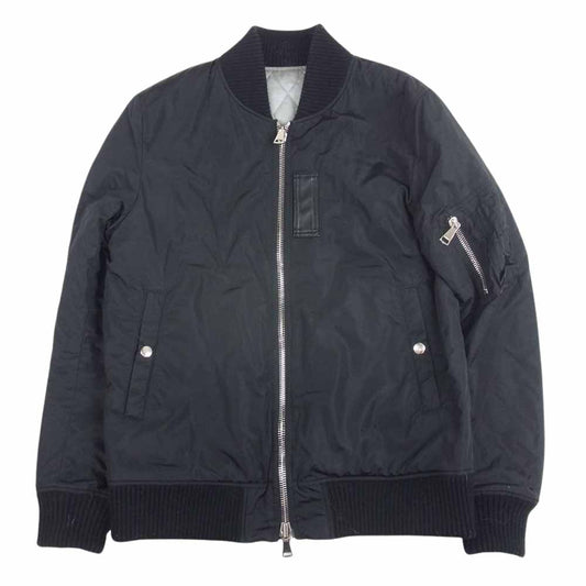 1piu1uguale3 ウノピュウノウグァーレトレ MRB315 NYN016 REVERSIBLE MA-1 リバーシブル ウールリブ ブルゾン フライトジャケット ブラック系 グレー系 4【中古】