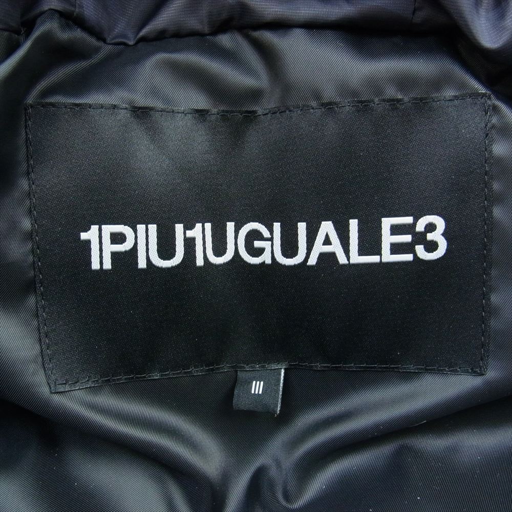 1piu1uguale3 ウノピュウノウグァーレトレ 19AW RONE048 DW02 × R[ONE] Ronaldinho Gacho ロナウジーニョ スワンカモ カモフラ テープラインロゴ刺繍 ダウンジャケット ブラック系 ネイビー系 3【中古】
