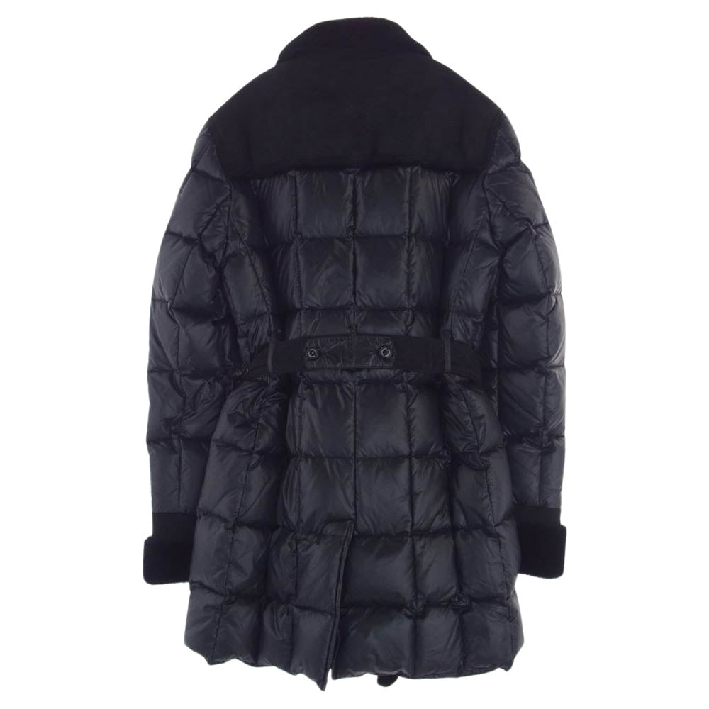 1piu1uguale3 ウノピュウノウグァーレトレ 18AW MRC056 LAB011 EMMETI エンメティ GOWN ROPE COAT ファー付き ムートン ダウンコート ブラック系 VI(6)【中古】