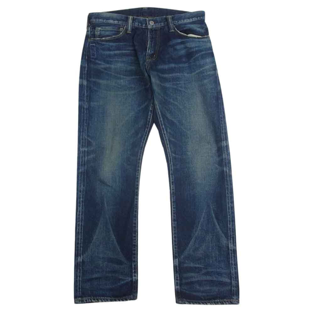 シークエル SQ-22AW-PT-06 × FRAGMENT フラグメント DAMAGE DENIM PANTS ダメージ デニム パンツ インディゴブルー系 S【中古】