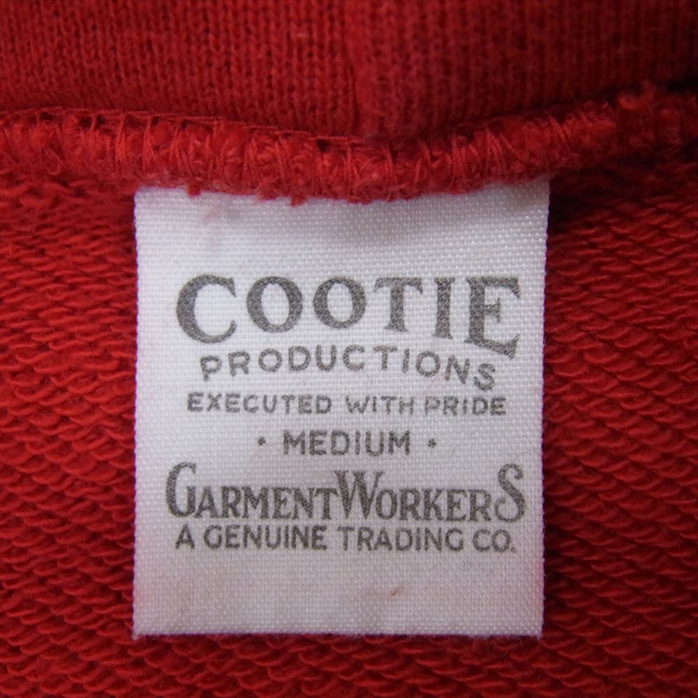 COOTIE クーティー Vintage Zip Parka ペイント加工 ジップ パーカー レッド系 M【中古】