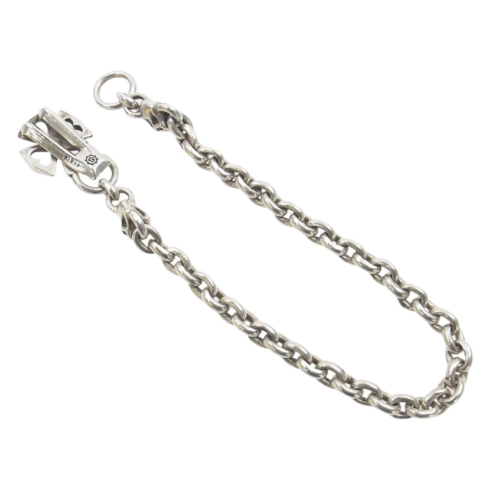 STARLIN GEAR スターリンギア ギャランティ付属 4heart w/skull 4ハート 2スカル ウォレットチェーン 20インチ シルバー系【中古】