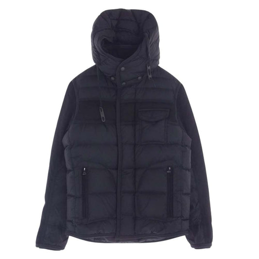 MONCLER モンクレール 17AW C20914139285 53227 RYAN GIUBBOTTO ライアン ウール ナイロン コンビ ダウンジャケット ブラック系 1【中古】