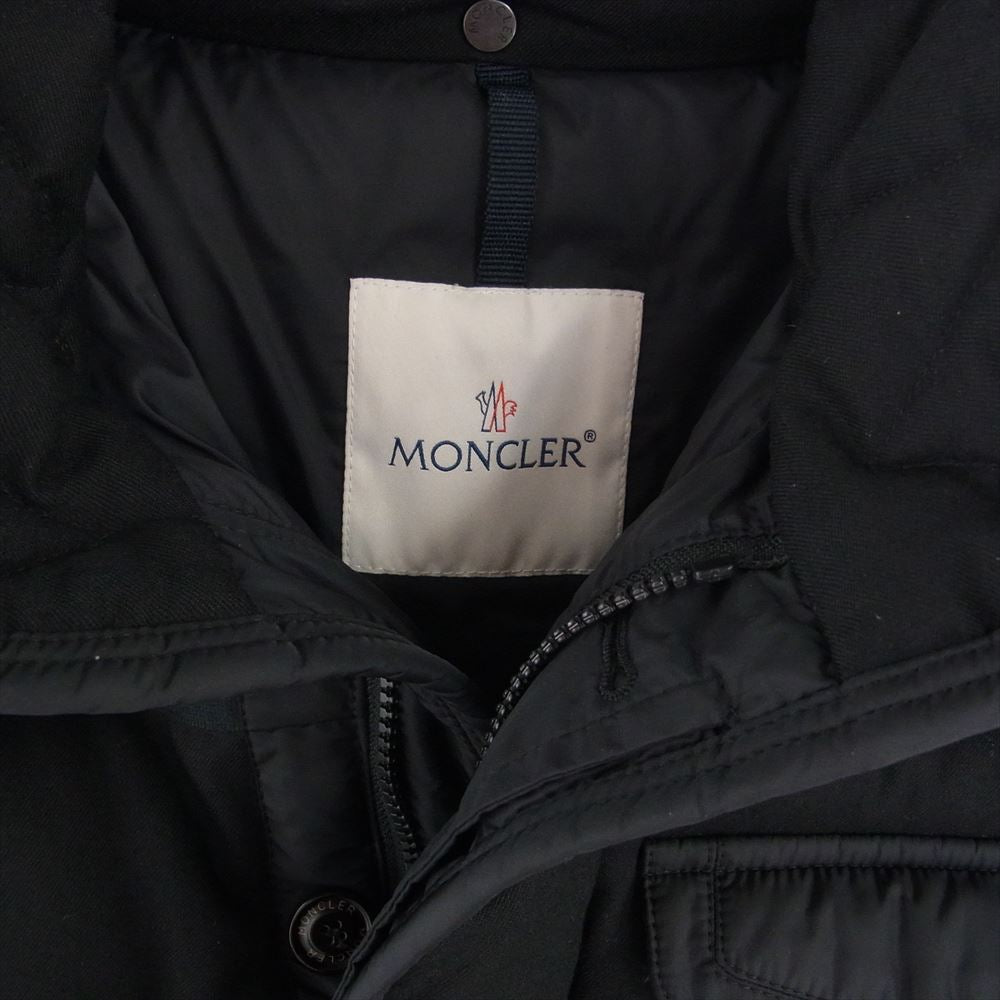 MONCLER モンクレール 17AW C20914139285 53227 RYAN GIUBBOTTO ライアン ウール ナイロン コンビ ダウンジャケット ブラック系 1【中古】