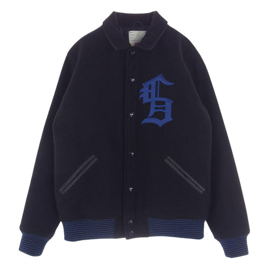 Supreme シュプリーム 10AW thrill of victory Varsity Jacket アーチロゴ バーシティ ジャケット スタジャン ブラック系 M【中古】