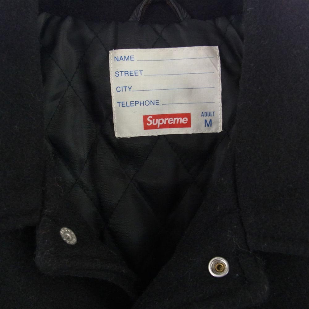 Supreme シュプリーム 10AW thrill of victory Varsity Jacket アーチロゴ バーシティ ジャケット スタジャン ブラック系 M【中古】