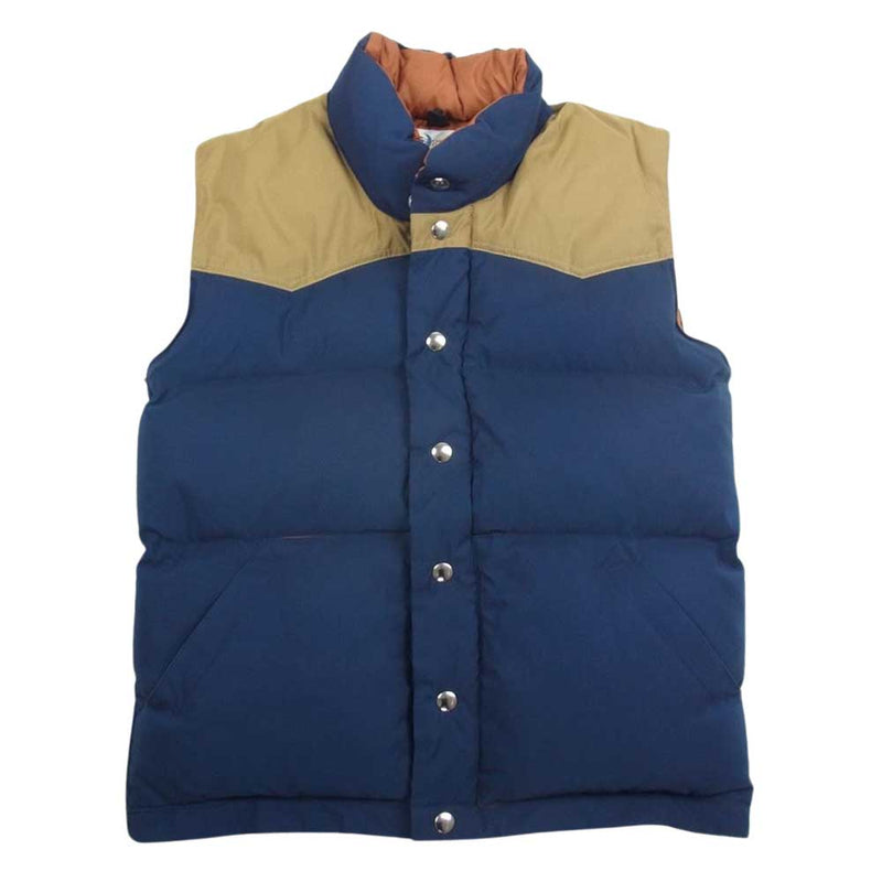 クレセントダウンワークス Down Vest ダウン ベスト ネイビー系 XS【中古】