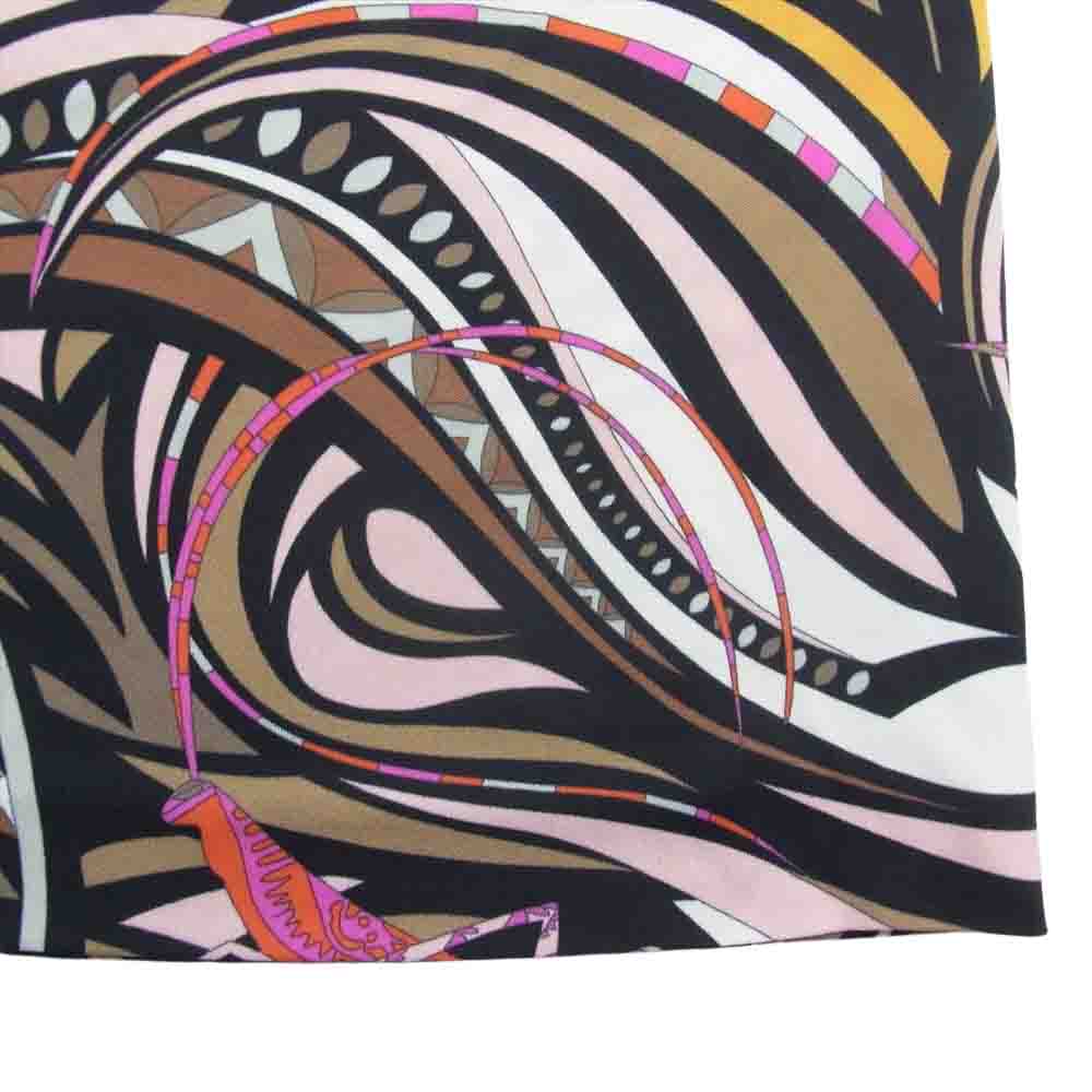 Emilio Pucci エミリオプッチ 61RV37  イタリア製 シルク レーヨン 総柄 タイトスカート マルチカラー系 UK6【中古】
