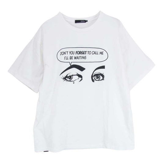 HYSTERIC GLAMOUR ヒステリックグラマー 22AW 06223CT05 I’LL BE WAITING アイル ビー ウェイティング プリント 半袖 Tシャツ ホワイト系 L【中古】