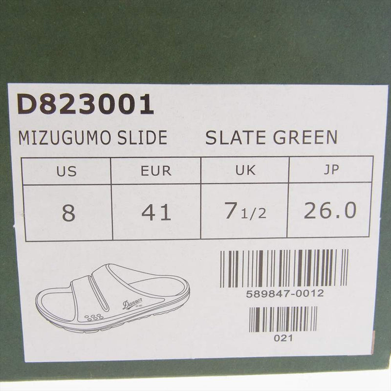 Danner ダナー D823001 MIZUGUMO SLIDE ミズグモ スライド サンダル ライトグリーン系 26cm【中古】