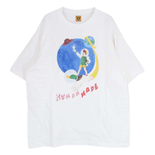 HUMAN MADE ヒューマンメイド Keiko Sootome T-Shirt ケイコ ソオトメ 宇宙 プリント 半袖 Tシャツ ホワイト系 XL【中古】