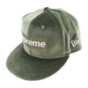Supreme シュプリーム 22AW Velour Box Logo New Era Cap ベロア ボックスロゴ キャップ ニューエラ オリーブグリーン系 59.6cm【中古】