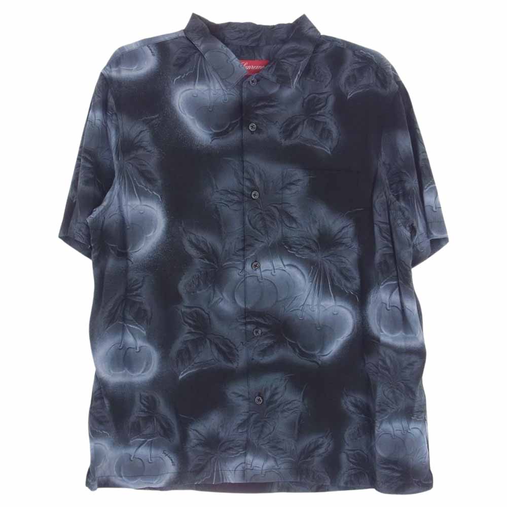 Supreme シュプリーム 23SS Cherries S/S Shirt チェリーズ 半袖 シャツ ブラック系 グレー系 M【中古】