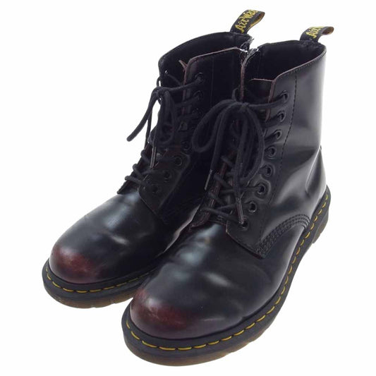 Dr.Martens ドクターマーチン S1051 1460 PASCAL FRONT ZIP パスカル アルカディアレザー フロントジップ 8ホール ブーツ チェリーレッド UK6【中古】