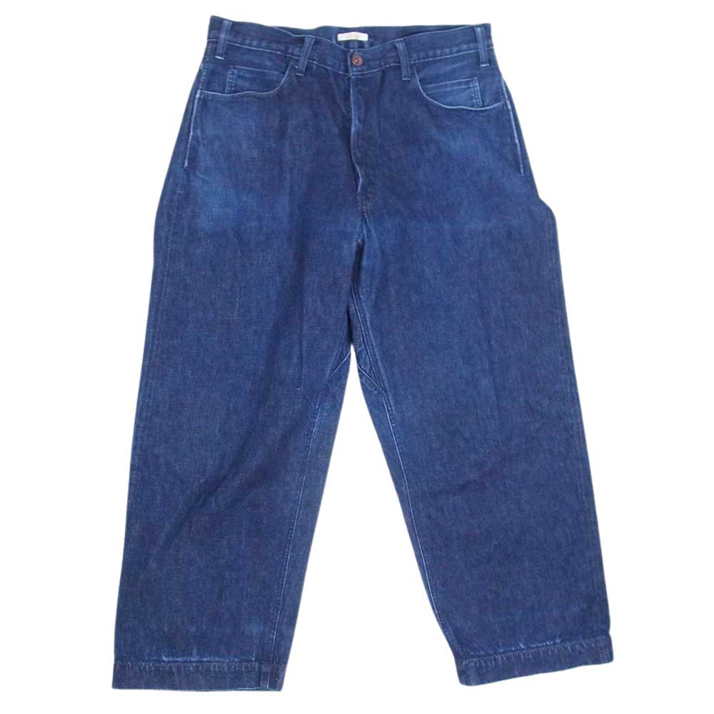 BRU NA BOINNE ブルーナボイン 7348 マーチデニム 赤耳 ドーナツボタン フライボタン ワイド デニムパンツ インディゴブルー系 3【中古】