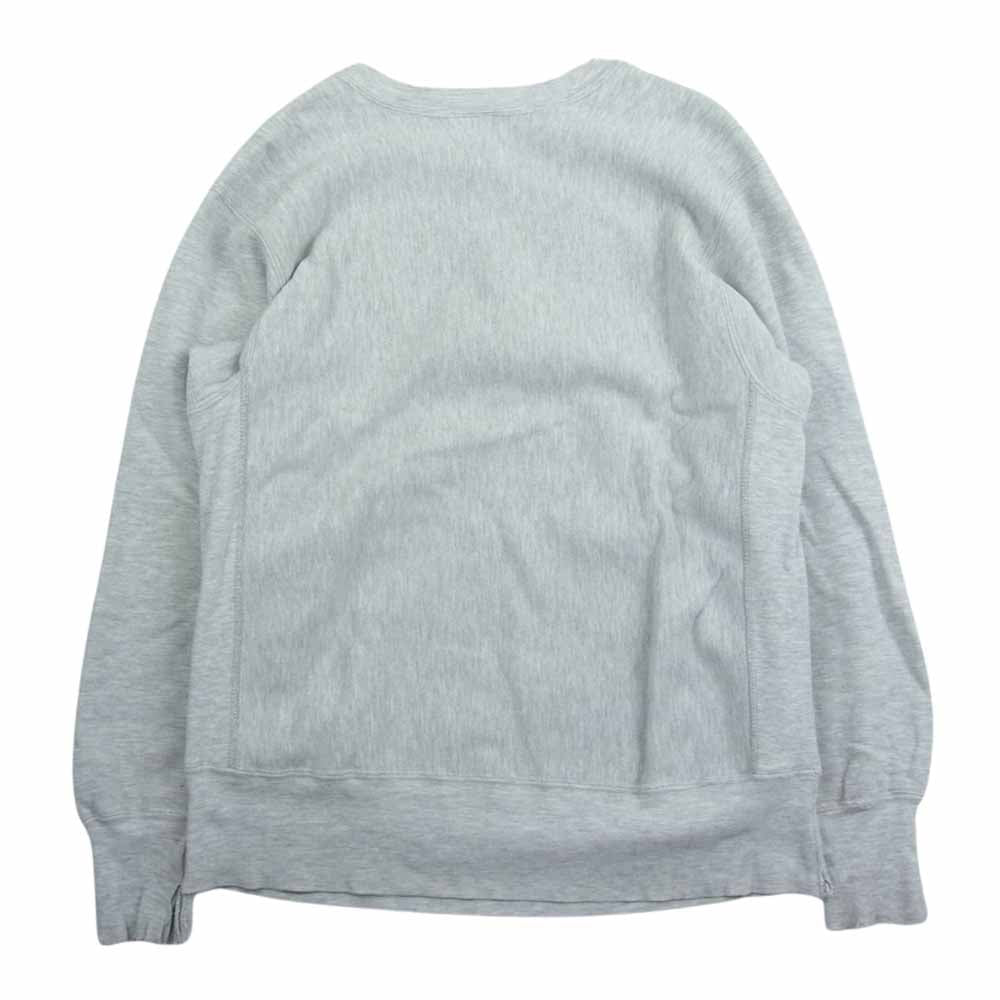 Champion チャンピオン 80s USA製 トリコタグ REVERSE WEAVE MAINE リバースウィーブ 袖目無し クルーネック 長袖 スウェット グレー系 L【中古】