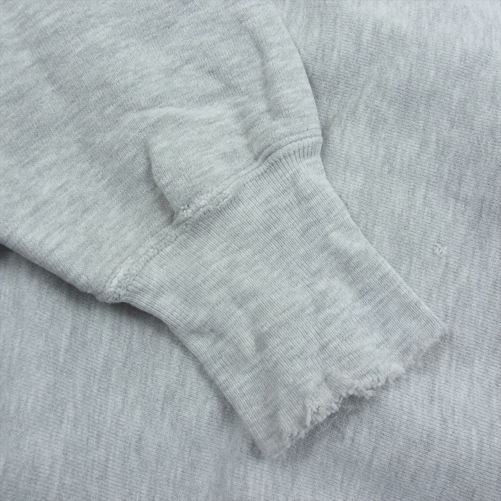 Champion チャンピオン 80s USA製 トリコタグ REVERSE WEAVE MAINE リバースウィーブ 袖目無し クルーネック 長袖 スウェット グレー系 L【中古】