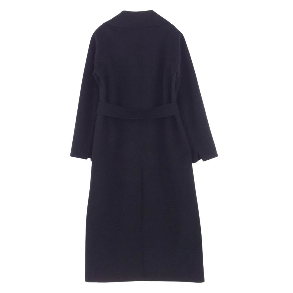 MAX MARA マックスマーラ 23AW 2390161033 000 S MAX MARA POLDO エスマックスマーラ ピュアヴァージン ウールコート ラップコート ダークグレー系 42【極上美品】【中古】