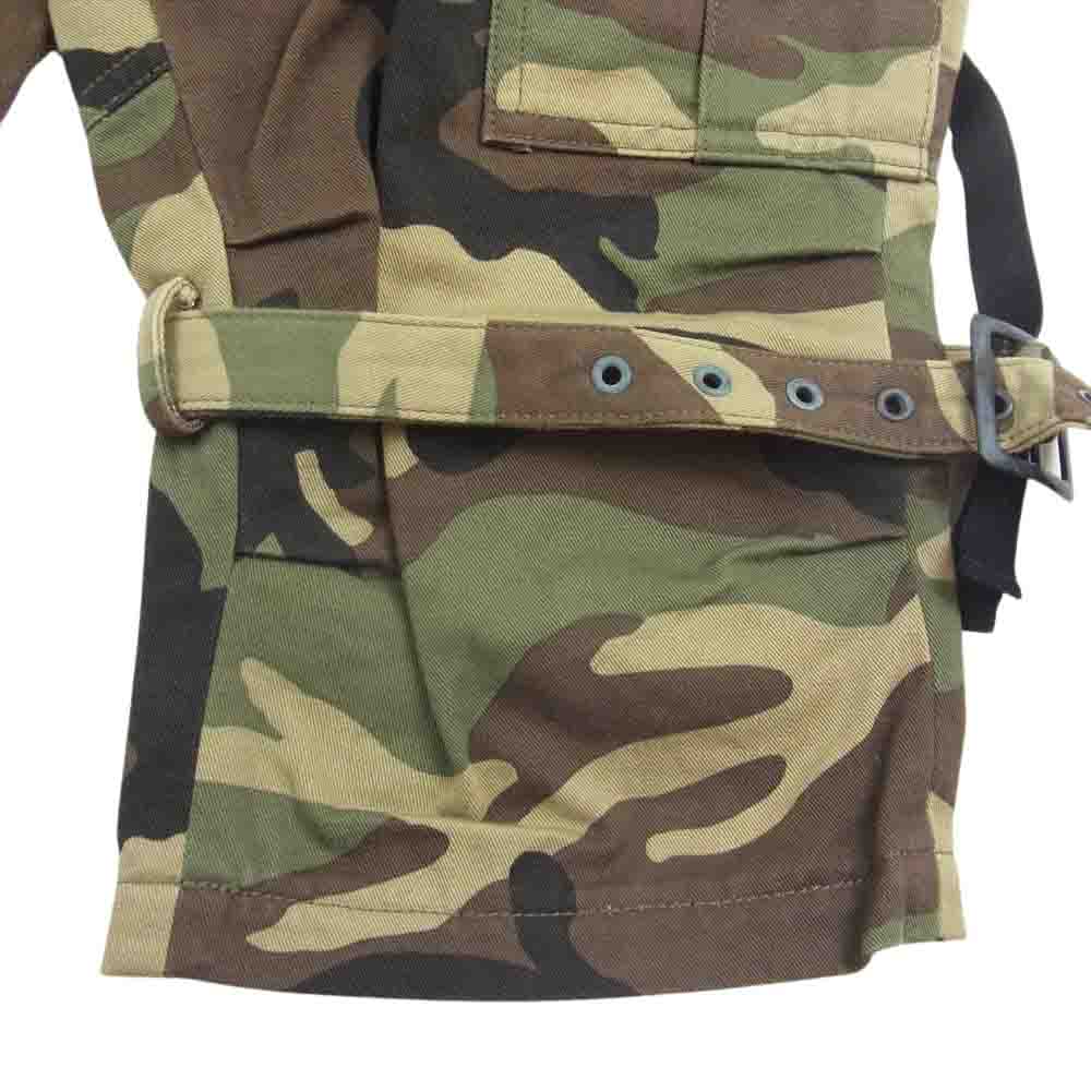 ROEN ロエン カモ柄 ハーフ ショート カーゴ パンツ カーキ系 28【中古】