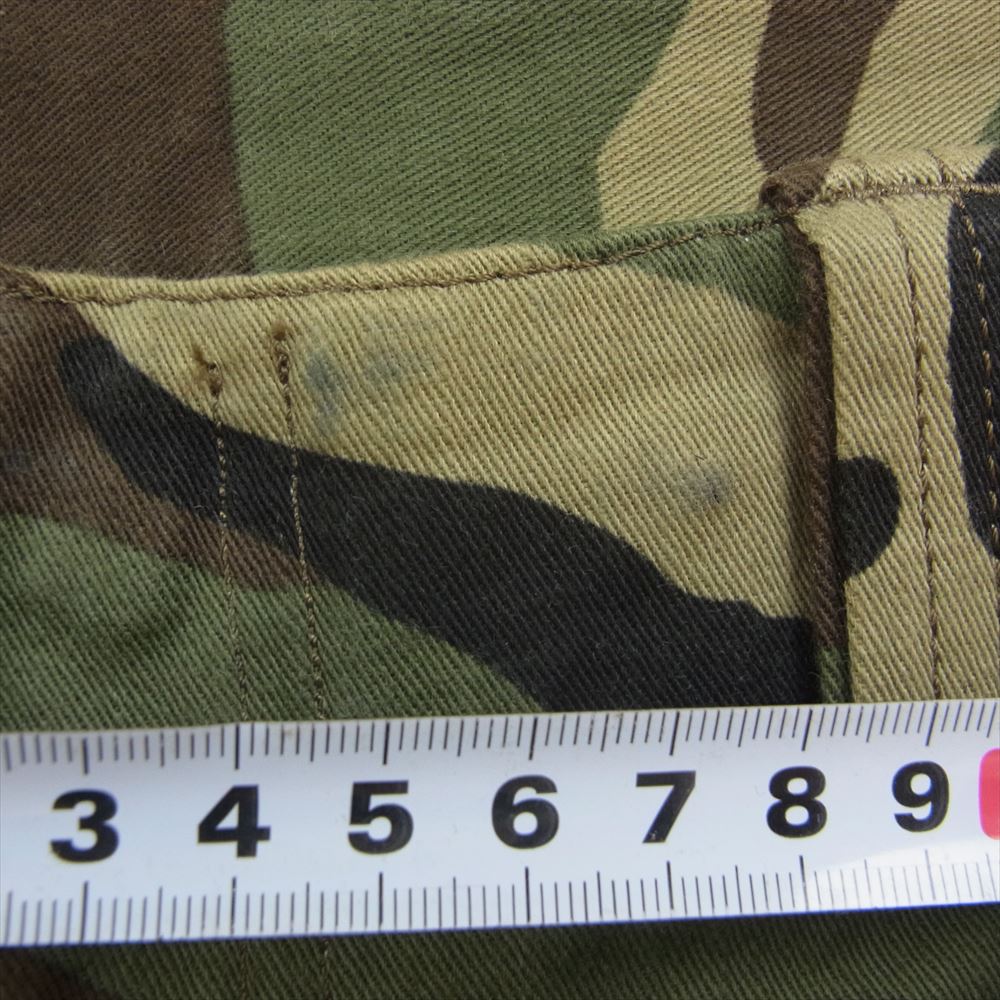 ROEN ロエン カモ柄 ハーフ ショート カーゴ パンツ カーキ系 28【中古】