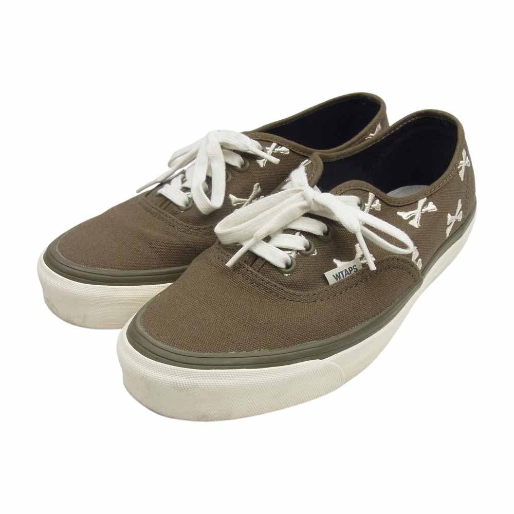 WTAPS ダブルタップス VANS バンズ Authentic オーセンティック クロスボーン スニーカー カーキ系 26.5cm【中古】