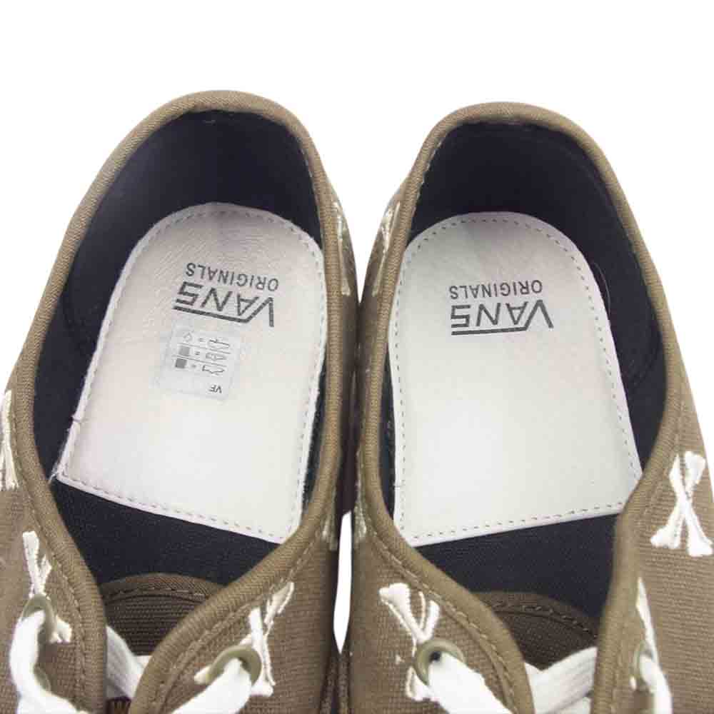 WTAPS ダブルタップス VANS バンズ Authentic オーセンティック クロスボーン スニーカー カーキ系 26.5cm【中古】