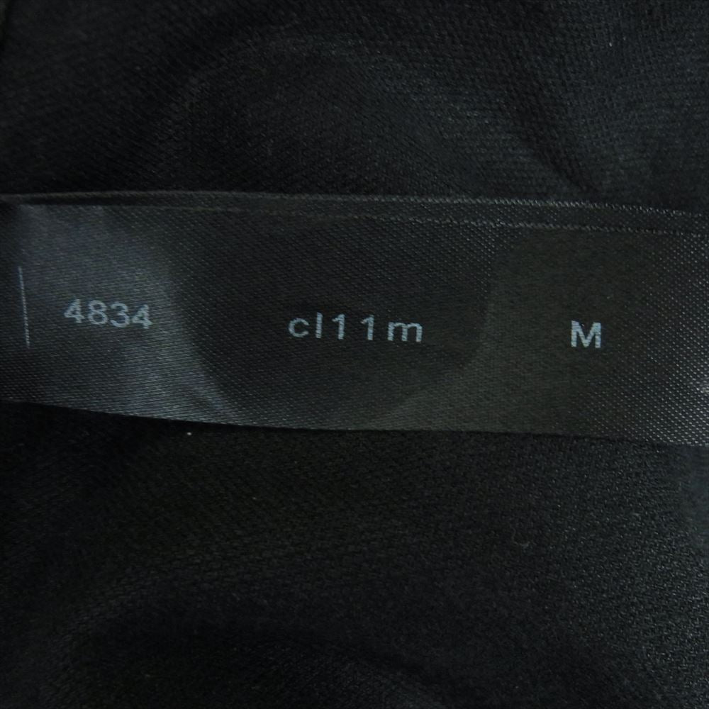 wjk ダブルジェイケイ シワ加工 コットン リネン フック 長袖 シャツ 日本製 ブラック系 M【中古】