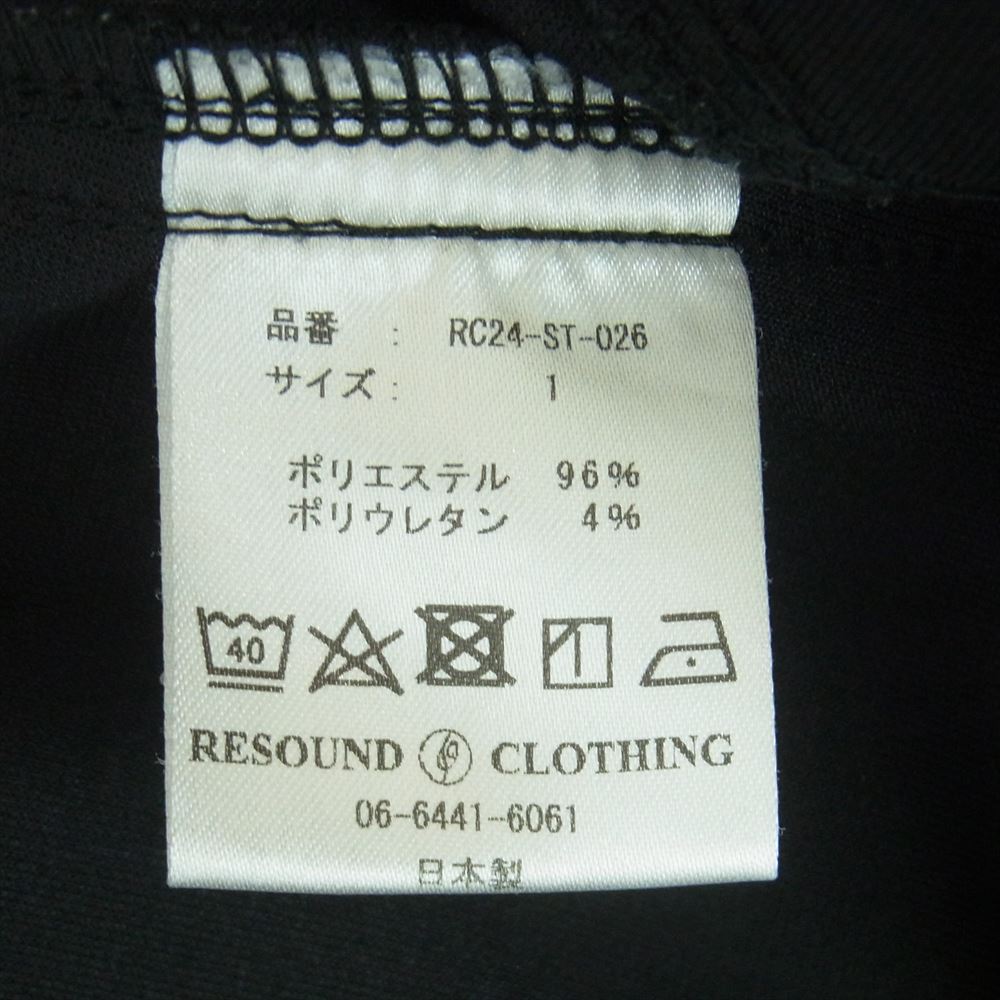 リサウンドクロージング RC24-ST-026 Tyler LINE Pants イージー タイト ライン パンツ ブラック系 1【中古】